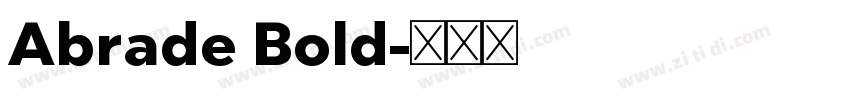 Abrade Bold字体转换